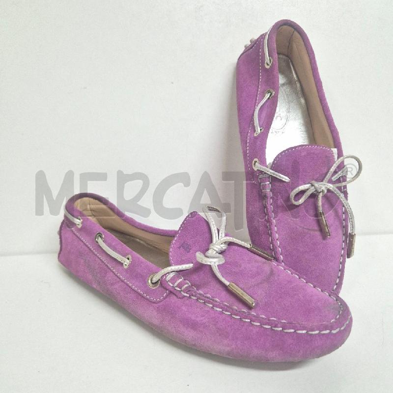 MOCASSINI DONNA TOD'S GLICINE LACCIO ARGENTATO | Mercatino dell'Usato Cervia 1