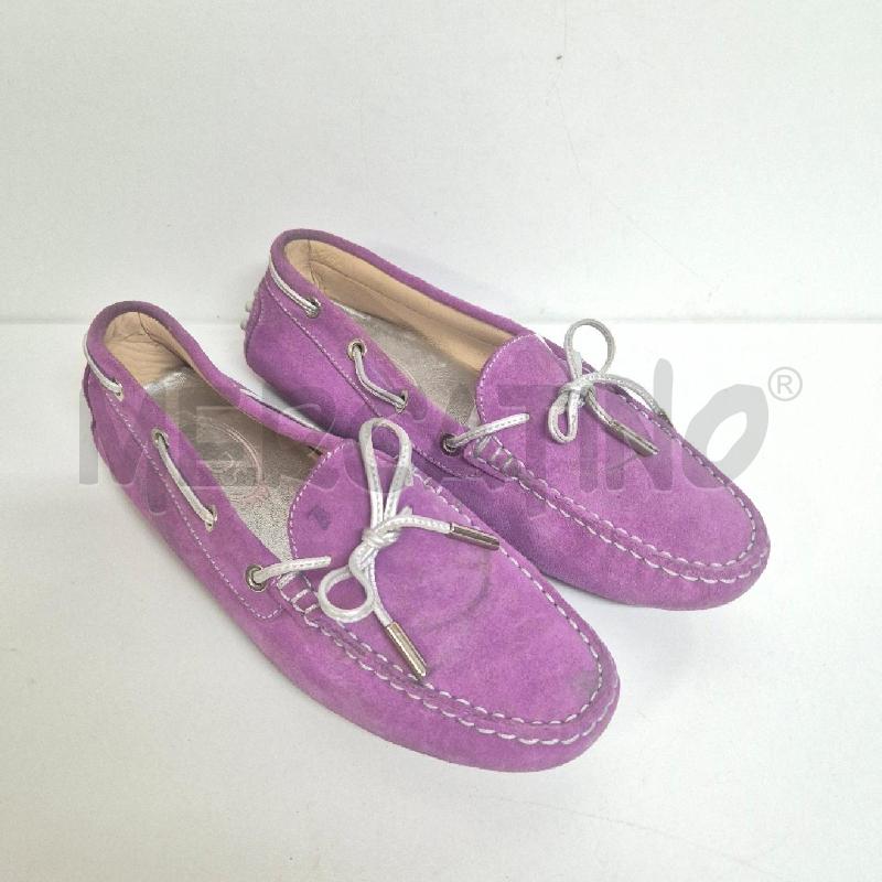 MOCASSINI DONNA TOD'S GLICINE LACCIO ARGENTATO | Mercatino dell'Usato Cervia 2