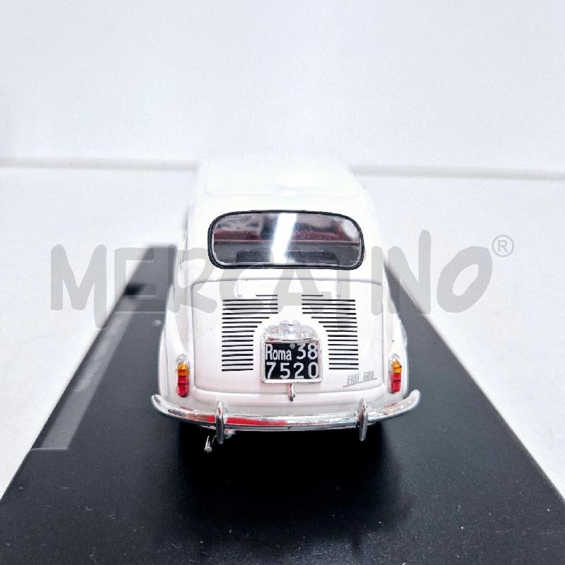 MODELLINO AUTO FIAT 600D BIANCA1960  | Mercatino dell'Usato Cervia 5