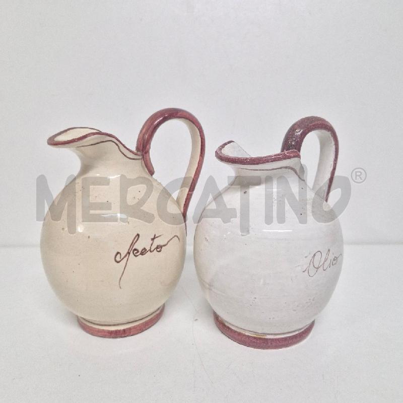 OLIERA BASE METALLO LEGNO CON BROCCETTE CERAMICE | Mercatino dell'Usato Cervia 3