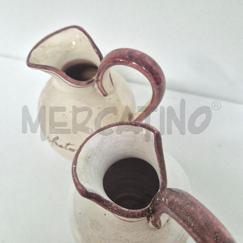 OLIERA BASE METALLO LEGNO CON BROCCETTE CERAMICE | Mercatino dell'Usato Cervia 4
