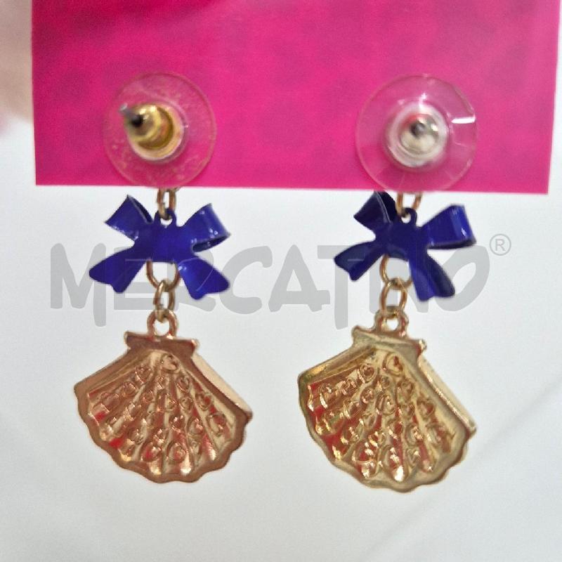 ORECCHINI BETSET JOHNSON FIOCCO BLU CONCHIGLIA VERDE | Mercatino dell'Usato Cervia 4