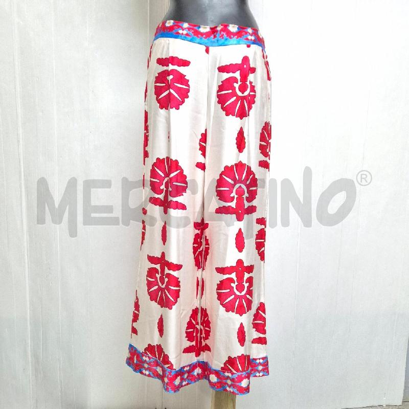 PANTALONE DONNA ANONYME BIANCO FANTASIA ROSSA TURCHESE | Mercatino dell'Usato Cervia 4