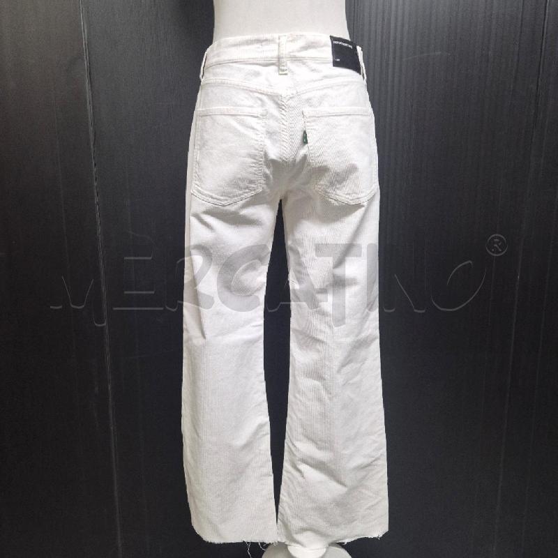 PANTALONE DONNA DEPARTEMENT FIVE BIANCO VELLUTO COSTINE SOTTILI | Mercatino dell'Usato Cervia 3