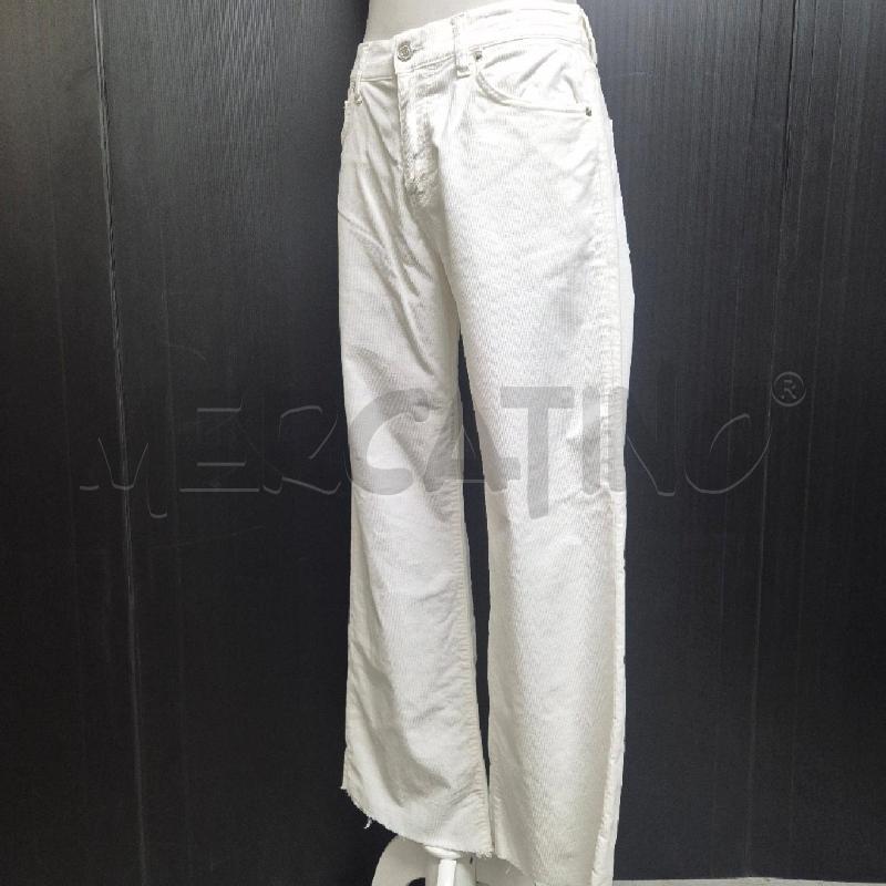 PANTALONE DONNA DEPARTEMENT FIVE BIANCO VELLUTO COSTINE SOTTILI | Mercatino dell'Usato Cervia 4