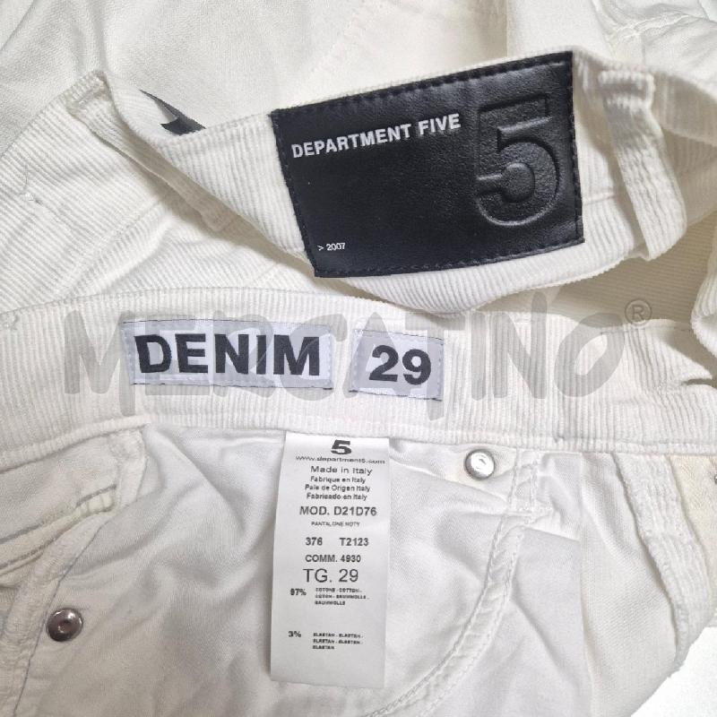 PANTALONE DONNA DEPARTEMENT FIVE BIANCO VELLUTO COSTINE SOTTILI | Mercatino dell'Usato Cervia 5