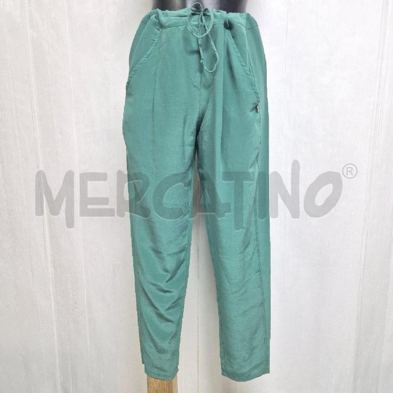 PANTALONE DONNA HERMBRA VERDE SETA | Mercatino dell'Usato Cervia 1