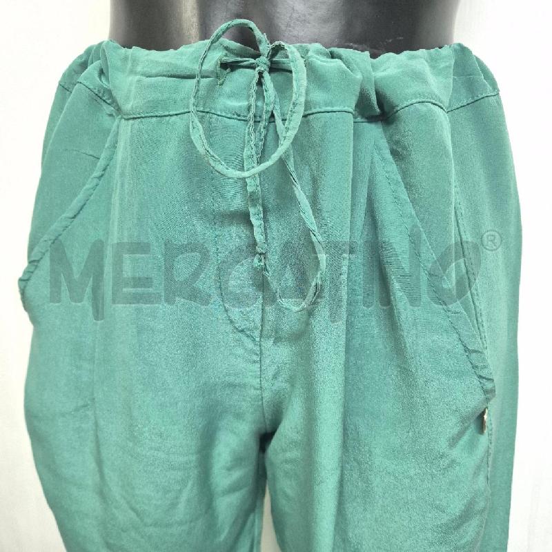 PANTALONE DONNA HERMBRA VERDE SETA | Mercatino dell'Usato Cervia 2