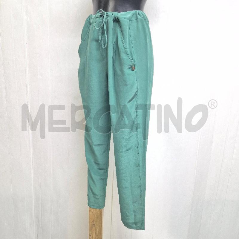 PANTALONE DONNA HERMBRA VERDE SETA | Mercatino dell'Usato Cervia 3
