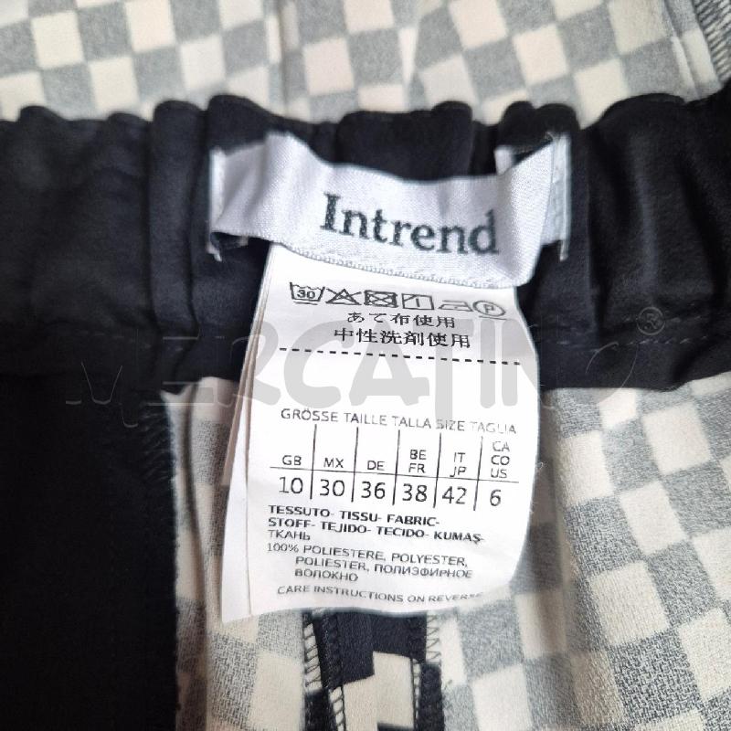 PANTALONE DONNA INTRED BIANCONERO QUADRI | Mercatino dell'Usato Cervia 5