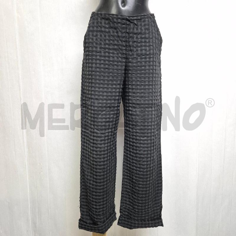 PANTALONE DONNA LIVIANA CONTI QUADRI GRIGIO NERO | Mercatino dell'Usato Cervia 1