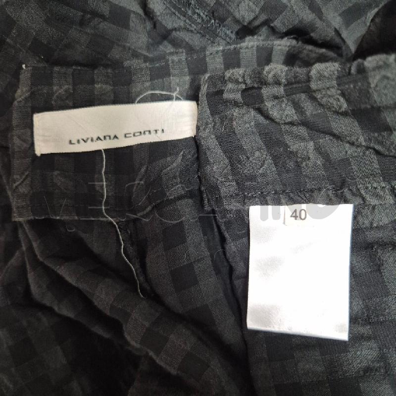 PANTALONE DONNA LIVIANA CONTI QUADRI GRIGIO NERO | Mercatino dell'Usato Cervia 5
