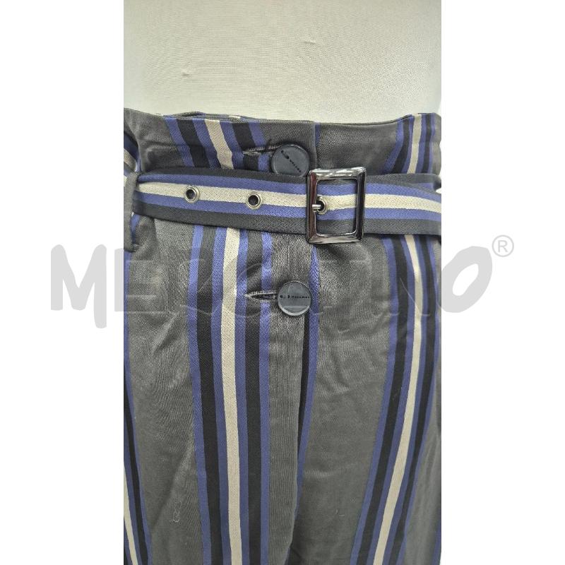 PANTALONE DONNA MALLONI GRIGI RIGHE BLU NERE BIANCHE | Mercatino dell'Usato Cervia 2