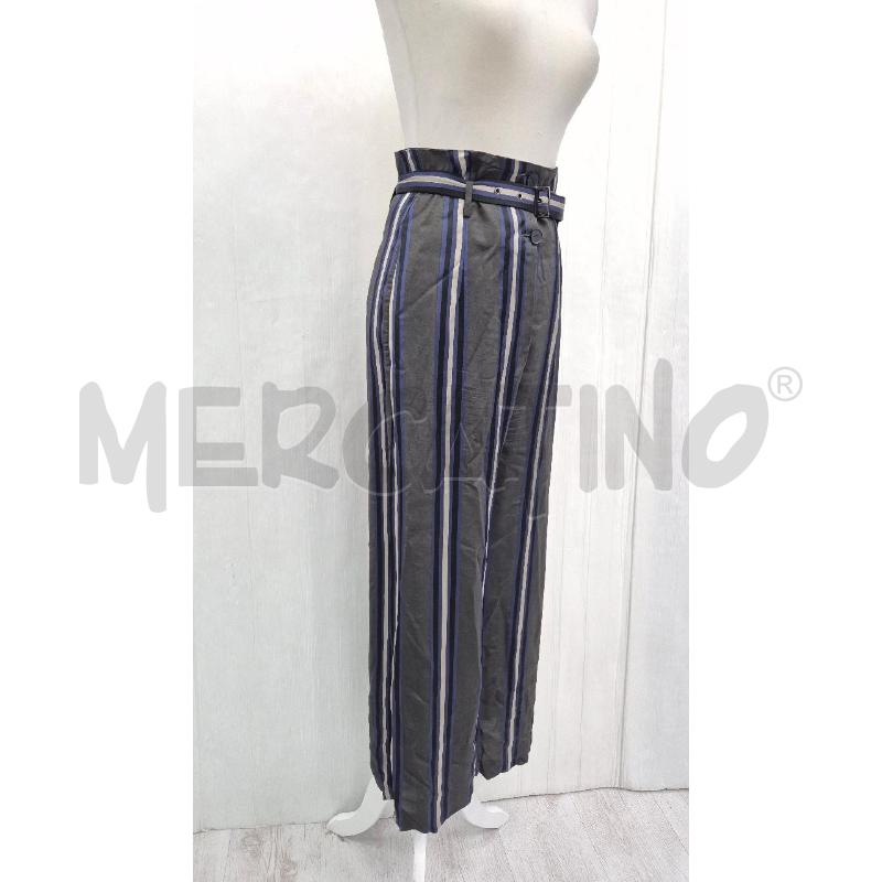 PANTALONE DONNA MALLONI GRIGI RIGHE BLU NERE BIANCHE | Mercatino dell'Usato Cervia 4