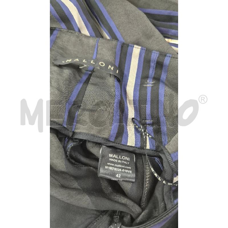 PANTALONE DONNA MALLONI GRIGI RIGHE BLU NERE BIANCHE | Mercatino dell'Usato Cervia 5
