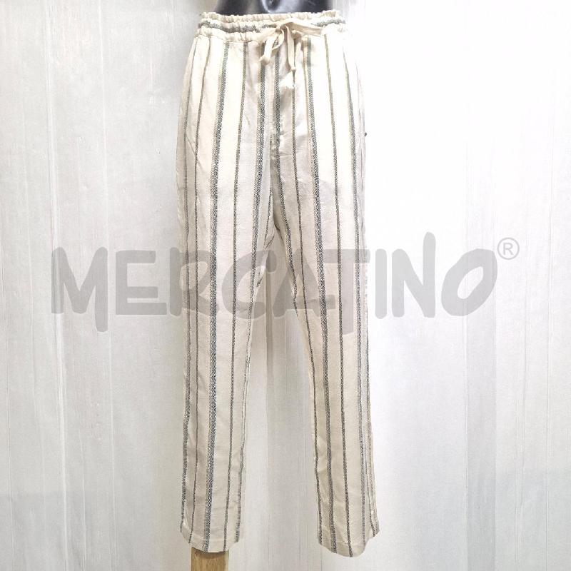 PANTALONE DONNA OTTOD'AME PANNA GESSATO VERDE BEIGE | Mercatino dell'Usato Cervia 1