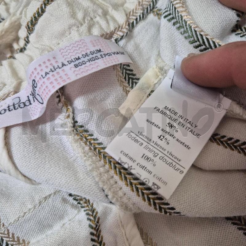PANTALONE DONNA OTTOD'AME PANNA GESSATO VERDE BEIGE | Mercatino dell'Usato Cervia 5