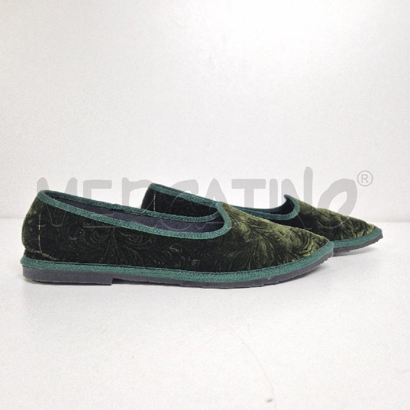 PANTOFOLE DONNA FRIULANA VERDE SCAMOSCIATA | Mercatino dell'Usato Cervia 3