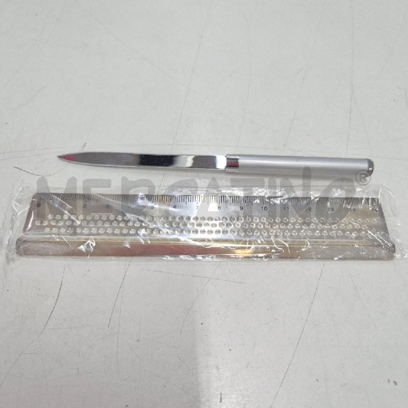 PENNA SET PENNA MATITA COLTELLINO RIGHELLO GRIGIE | Mercatino dell'Usato Cervia 3
