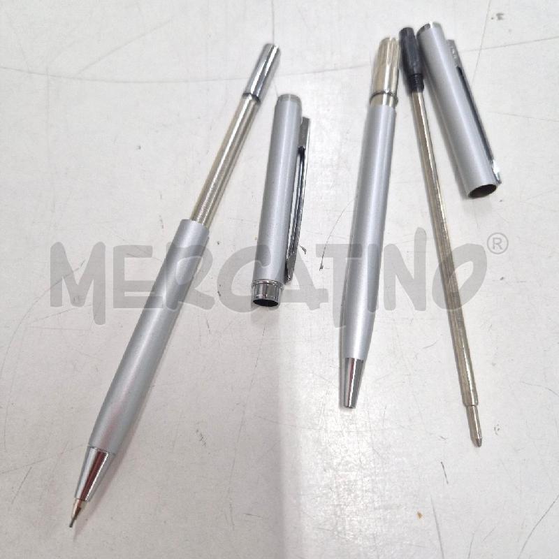 PENNA SET PENNA MATITA COLTELLINO RIGHELLO GRIGIE | Mercatino dell'Usato Cervia 4