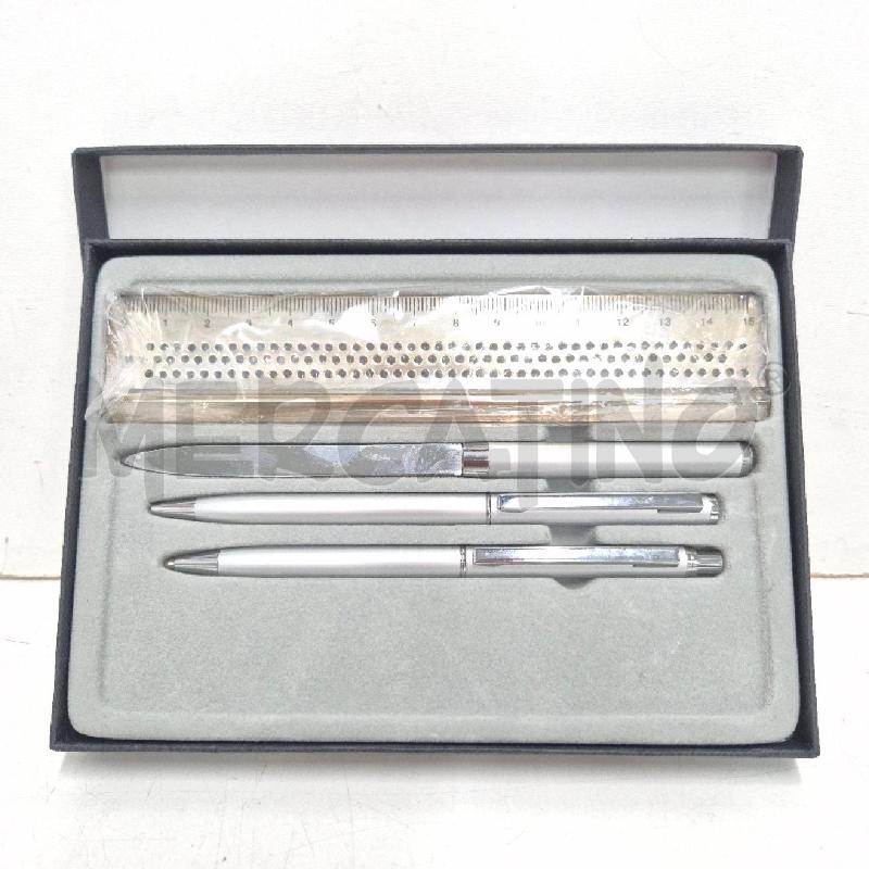 PENNA SET PENNA MATITA COLTELLINO RIGHELLO GRIGIE | Mercatino dell'Usato Cervia 4