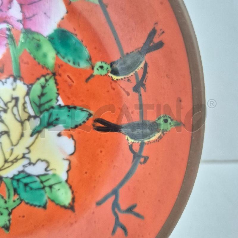PIATTINO GIAPPONESE ARANCIONE CON FIORI DORATO | Mercatino dell'Usato Cervia 2