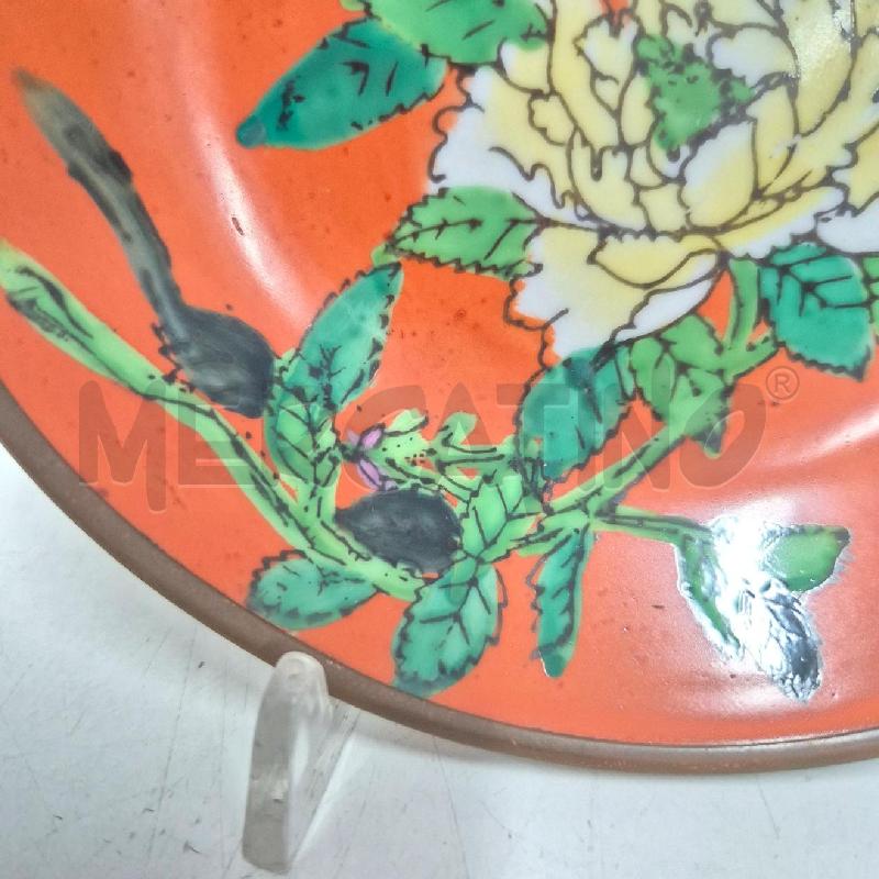 PIATTINO GIAPPONESE ARANCIONE CON FIORI DORATO | Mercatino dell'Usato Cervia 3