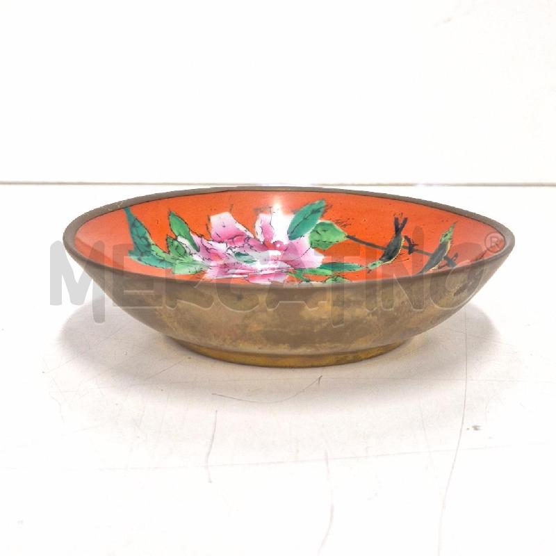 PIATTINO GIAPPONESE ARANCIONE CON FIORI DORATO | Mercatino dell'Usato Cervia 4