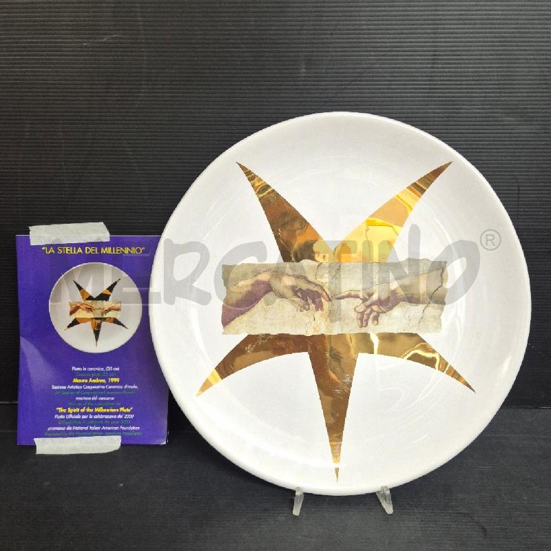 PIATTO CERAM IMOLA LA STELLA DEL MILLENNIO | Mercatino dell'Usato Cervia 1