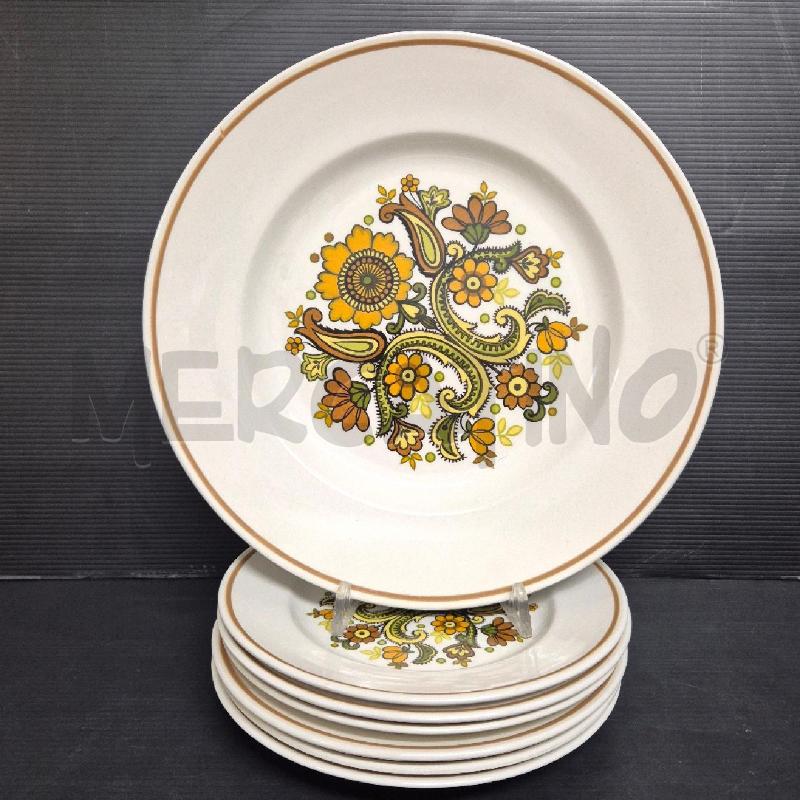 PIATTO + 6 PIATTINI H.CRINDLEY&CO LTO ENGLAND SATIN WHITE | Mercatino dell'Usato Cervia 3