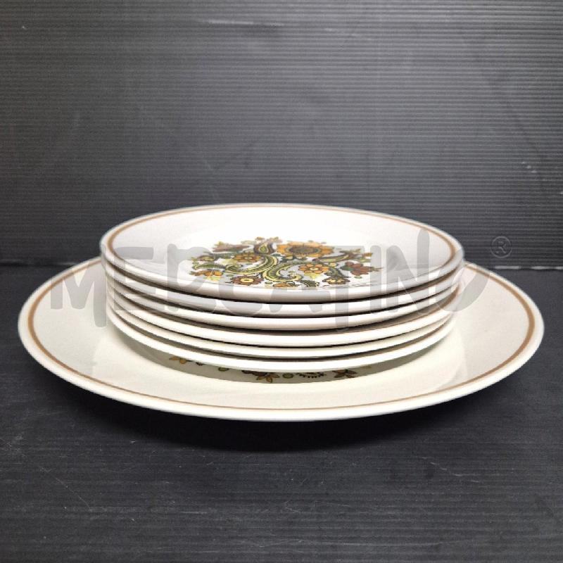 PIATTO + 6 PIATTINI H.CRINDLEY&CO LTO ENGLAND SATIN WHITE | Mercatino dell'Usato Cervia 4