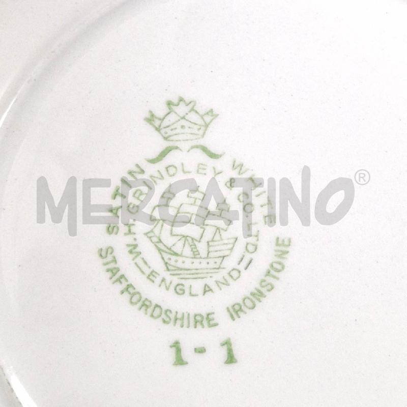 PIATTO + 6 PIATTINI H.CRINDLEY&CO LTO ENGLAND SATIN WHITE | Mercatino dell'Usato Cervia 5