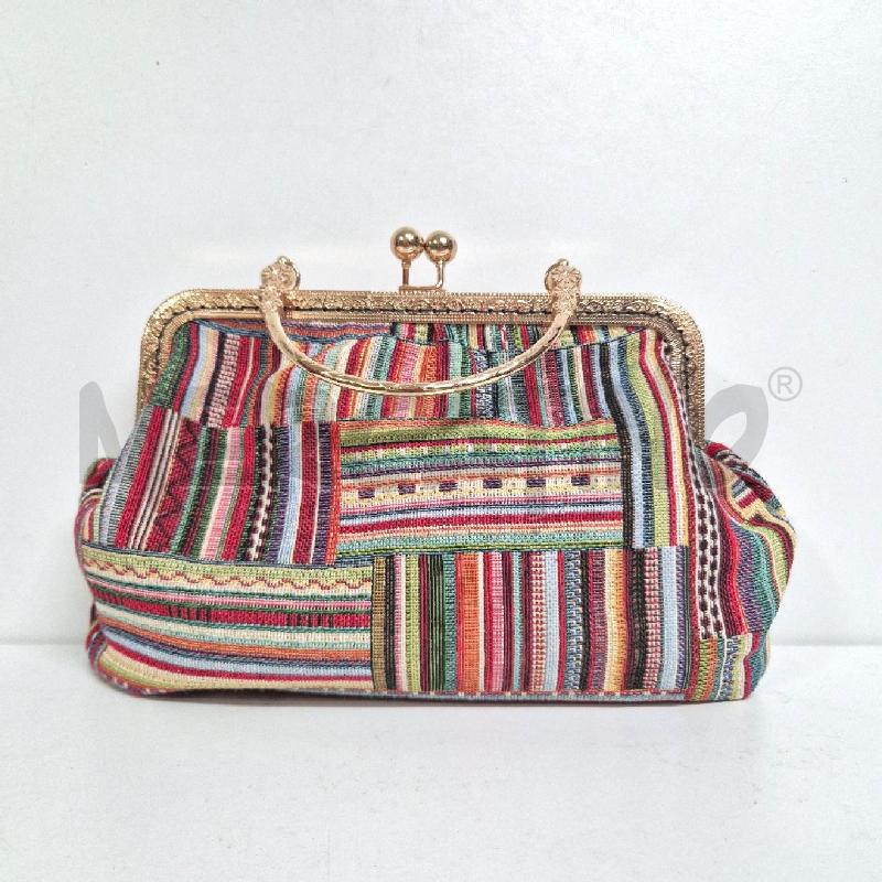 POCHETTE ARTIGIANALE RIGHE COLOR MARY | Mercatino dell'Usato Cervia 3