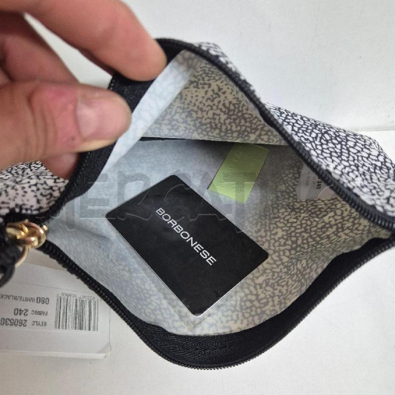 POCHETTE BORBONESE STAMPA TAPIRO NERO BIANCO | Mercatino dell'Usato Cervia 5