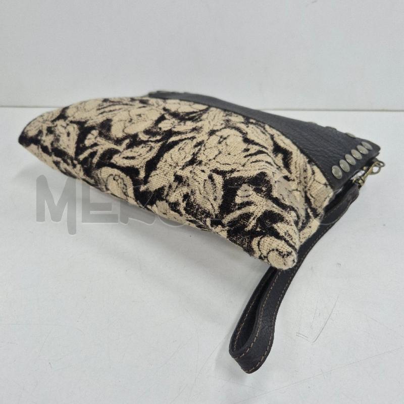 POCHETTE PROGETTO FEDE MARRONE PELLE BORCHIE  | Mercatino dell'Usato Cervia 4