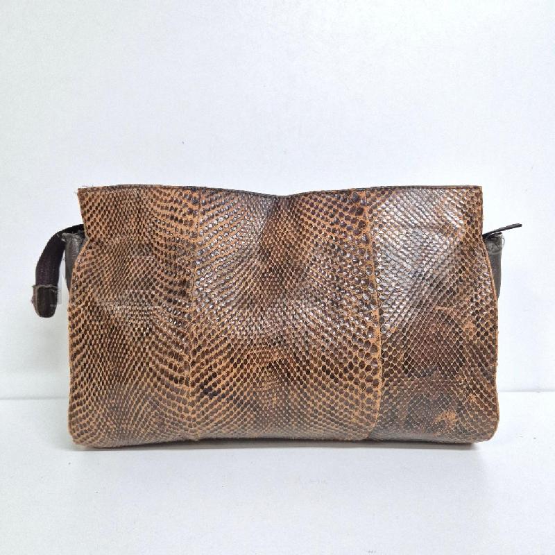 POCHETTE RETTILE INTERNO JEANS MARRONE | Mercatino dell'Usato Cervia 1