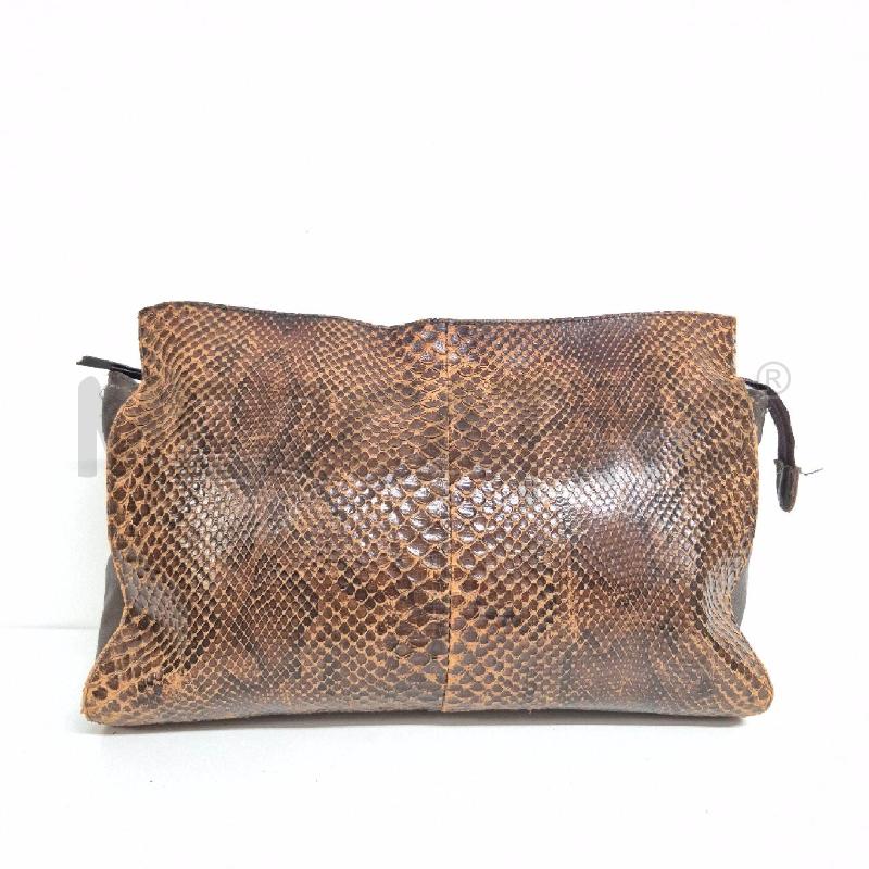 POCHETTE RETTILE INTERNO JEANS MARRONE | Mercatino dell'Usato Cervia 2