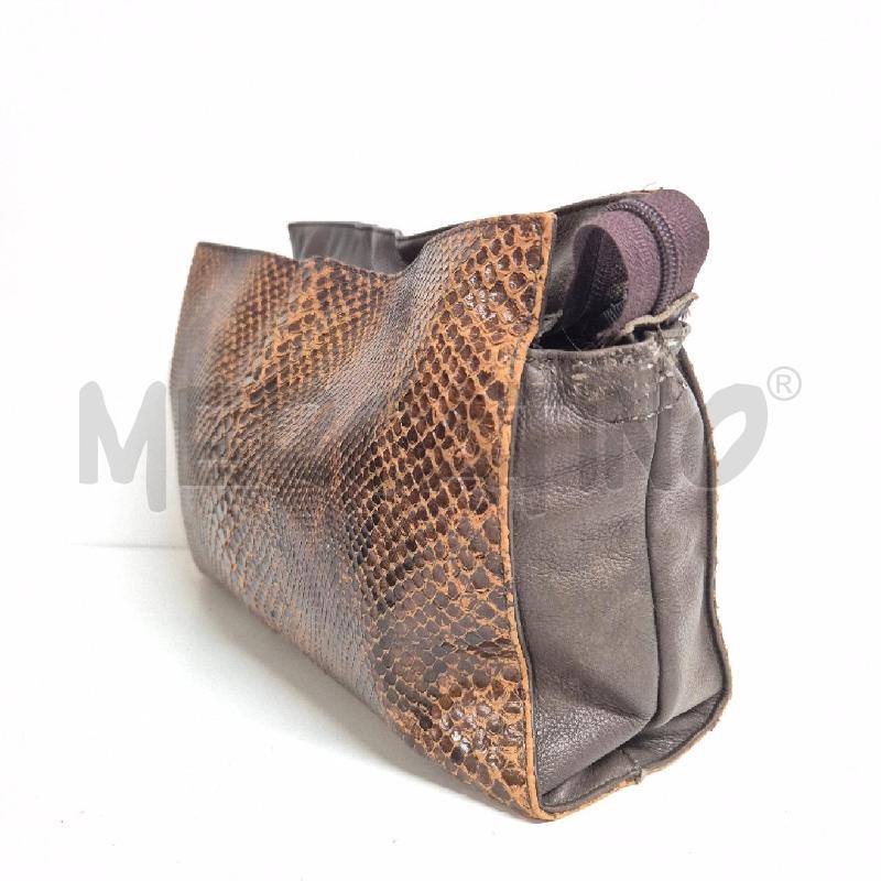 POCHETTE RETTILE INTERNO JEANS MARRONE | Mercatino dell'Usato Cervia 3