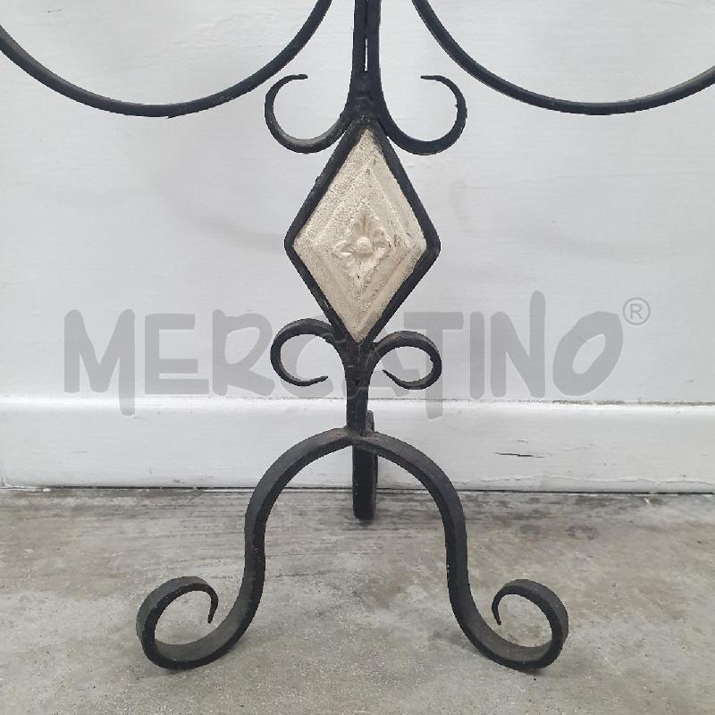 PORTA CANDELA FERRO 3 BRACCIA CANDELE GIALLE | Mercatino dell'Usato Cervia 2