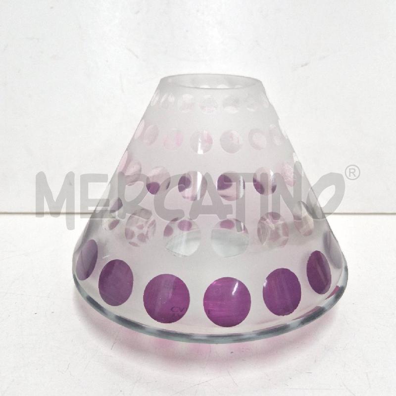 PORTA CANDELA YANKEE CANDLE BIANCO POIS VIOLA | Mercatino dell'Usato Cervia 1