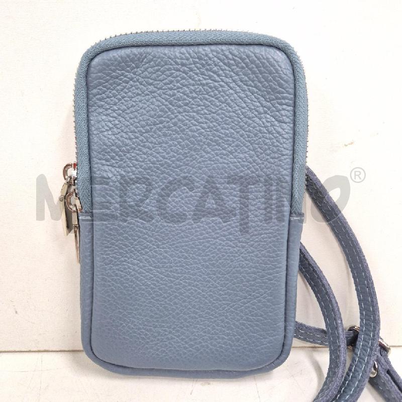 PORTA CELLULARE PELLE AZZURRO | Mercatino dell'Usato Cervia 2