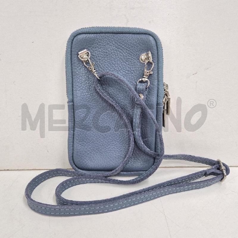 PORTA CELLULARE PELLE AZZURRO | Mercatino dell'Usato Cervia 3