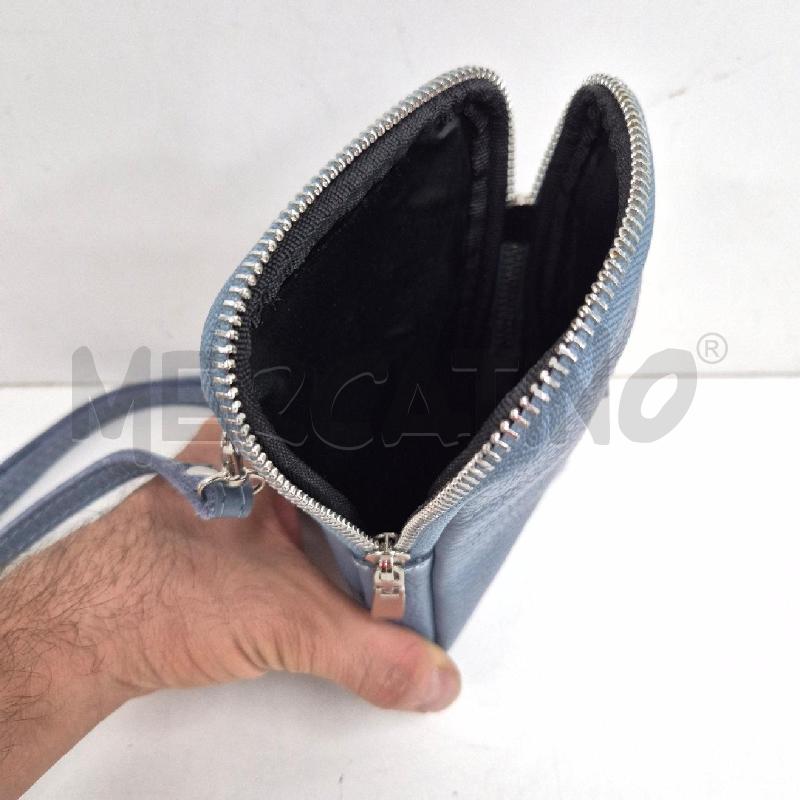 PORTA CELLULARE PELLE AZZURRO | Mercatino dell'Usato Cervia 5
