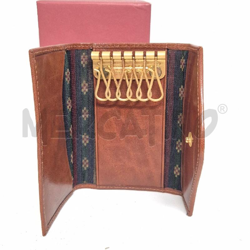 PORTA CHIAVI PIQUADRO NIKOLAI PELLE MARRONE  | Mercatino dell'Usato Cervia 2
