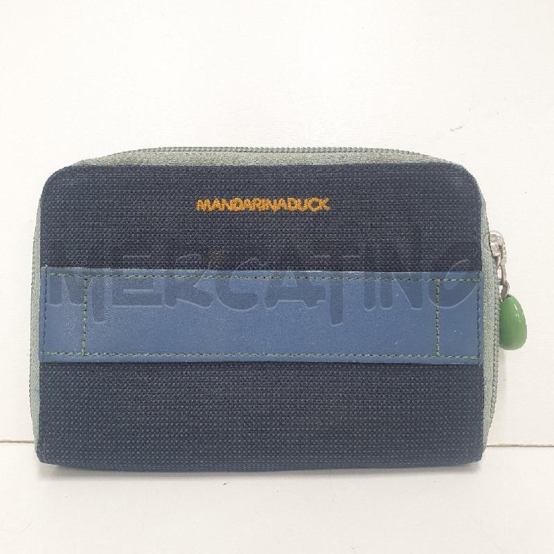 PORTA FOGLIO GRIGIO+BLU MANDARINA | Mercatino dell'Usato Cervia 1