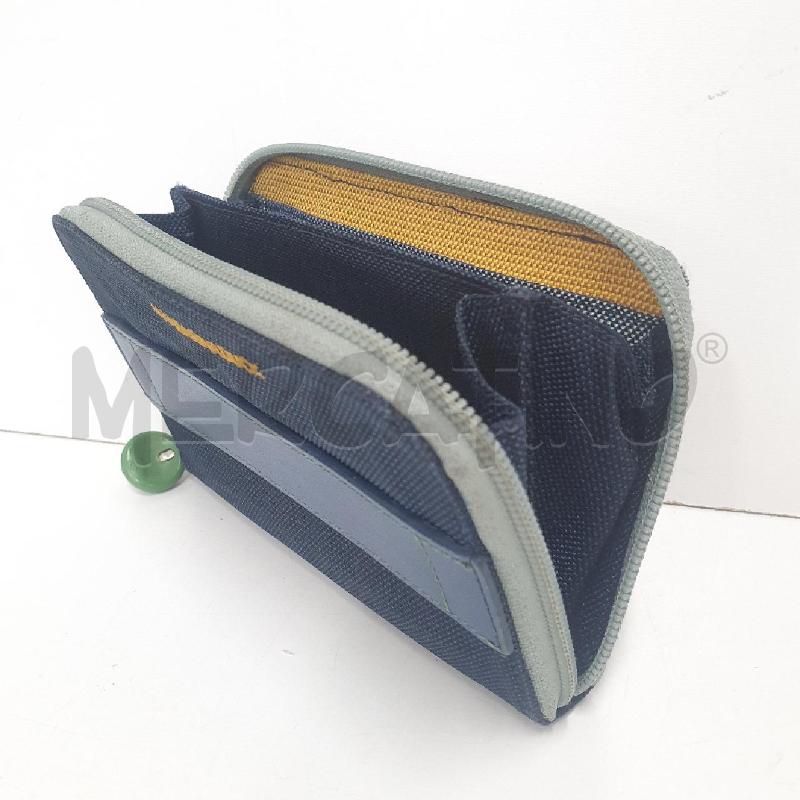 PORTA FOGLIO GRIGIO+BLU MANDARINA | Mercatino dell'Usato Cervia 3