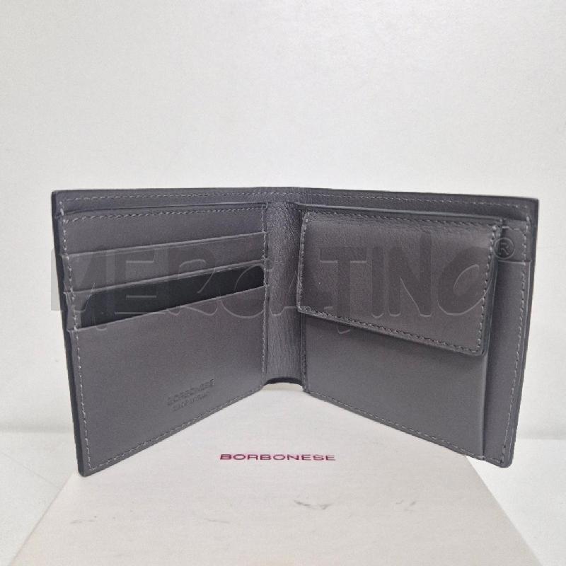 PORTA FOGLIO UOMO BORBONESE NUOVO NERO GRIGIO | Mercatino dell'Usato Cervia 2