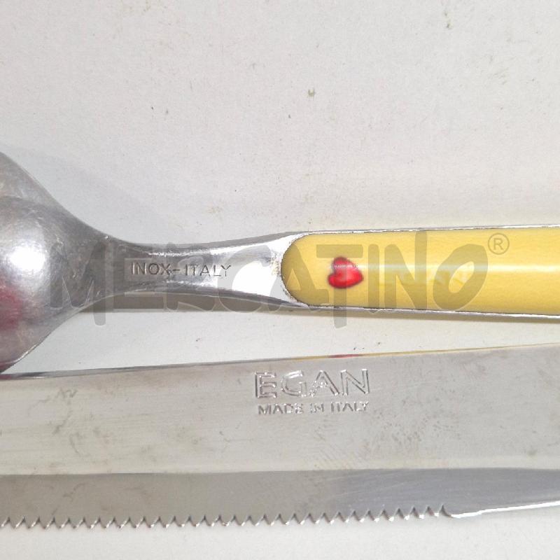 POSATE PZ. 4 EGAN GIALLI CAMPO DI CUORI | Mercatino dell'Usato Cervia 5