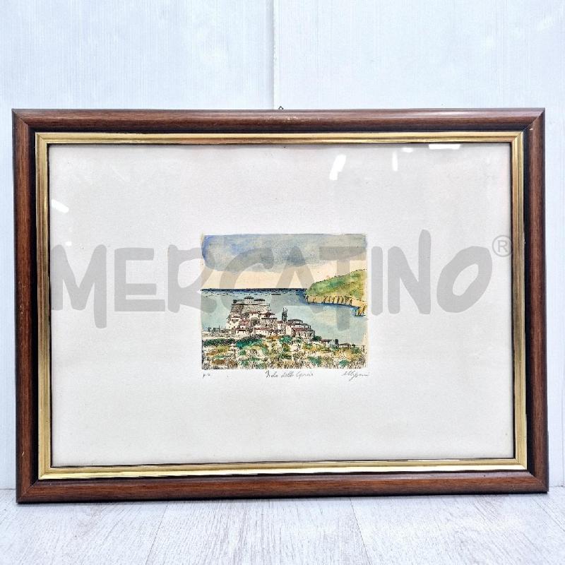 QUADRO ACQUAFORTE SALVATORE MAGAZZINI ISOLA DELLA CAPRAIA | Mercatino dell'Usato Cervia 1