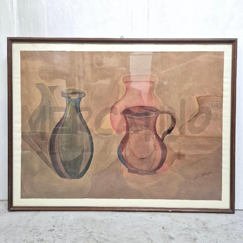 QUADRO ACQUERELLO BROCCHE OMBRATE | Mercatino dell'Usato Cervia 1
